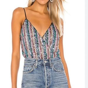Women’s bodysuit sequins from lovers + friends.